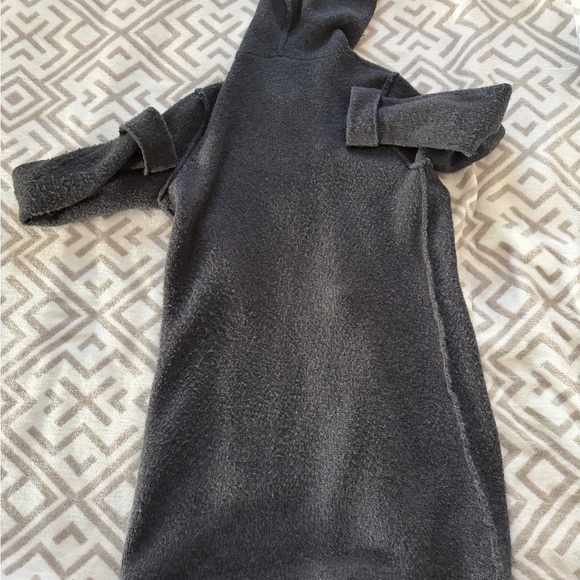 Tahari Charcoal Teddy Jacket with Hood - Picture 2 of 4